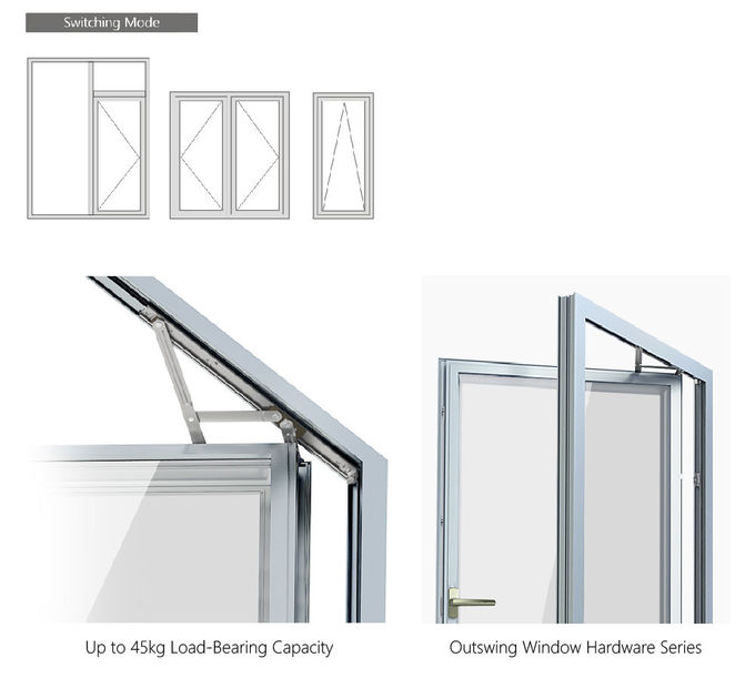 ξύλινο παράθυρο παραθύρων αλουμινίου, παράθυρο ταλάντευσης αλουμινίου, ευρο- παράθυρο αλουμινίου