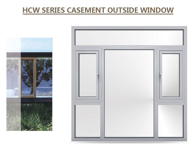 casement παράθυρο με τους τυφλούς, φτηνό casement αλουμινίου παράθυρο, αντανακλαστικό casement αλουμινίου γυαλιού παράθυρο